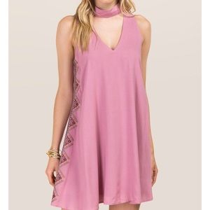 Francesca’s Pink Embroidered Dress